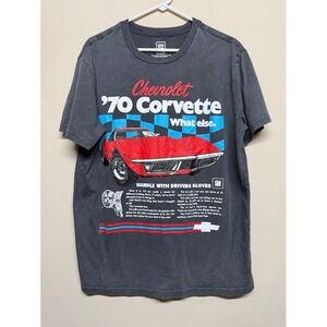 GM Licensed 1970 Corvette T-Shirt Large Chevy Vintage Style Graphic Tee